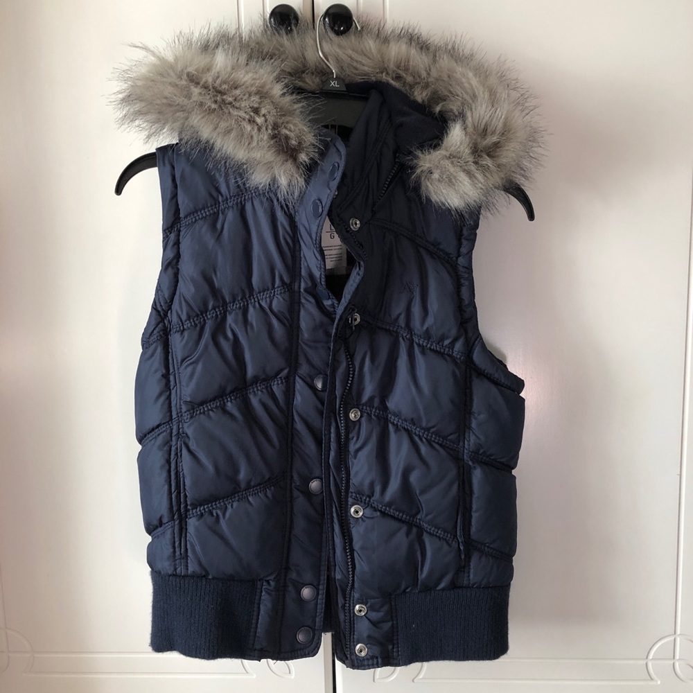 Navy blue winter vest